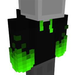 Thumbnail of the Minecraft Bedrock Marketplace product Green Flame Hoodie created by Asiago Bagels.