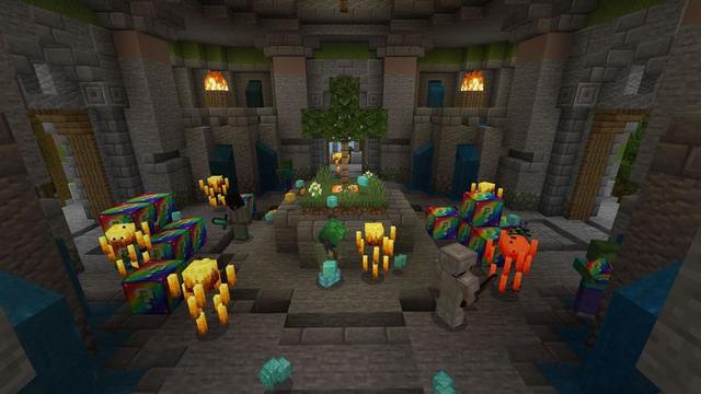 Screenshot of the Minecraft Bedrock Marketplace product Lucky Block: Rainbow! created by Asiago Bagels.