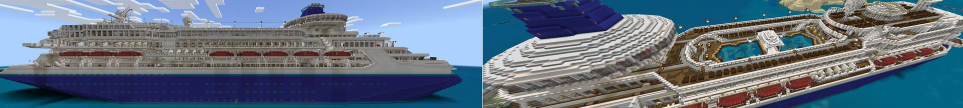 Panorama of the Minecraft Bedrock Marketplace product Luxury Cruise created by Asiago Bagels.