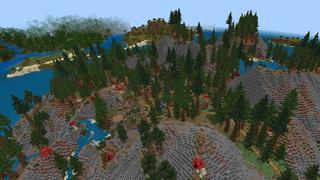 Screenshot of the Minecraft Bedrock Marketplace product Mushroom Valley created by Asiago Bagels.