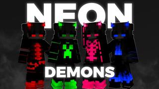Thumbnail of the Minecraft Bedrock Marketplace product Neon Demons created by Asiago Bagels.