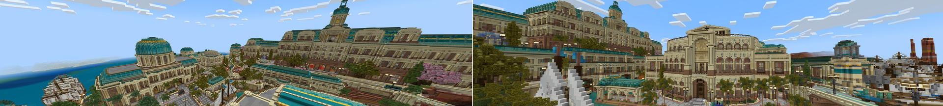 Panorama of the Minecraft Bedrock Marketplace product Pearl of the Oasis created by Asiago Bagels.