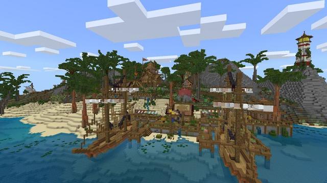 Screenshot of the Minecraft Bedrock Marketplace product Pirate Island created by Asiago Bagels.
