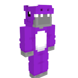 Thumbnail of the Minecraft Bedrock Marketplace product Purple Dinosaur Hoodie created by Asiago Bagels.