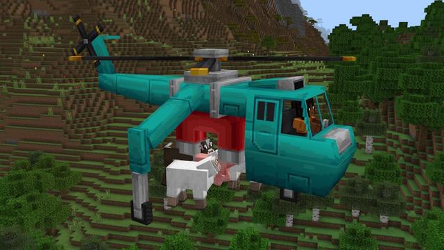 Screenshot of the Minecraft Bedrock Marketplace product Vehicles Add-On created by Asiago Bagels.