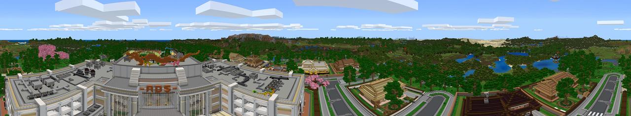 Panorama of the Minecraft Bedrock Marketplace product Anime Dragon School created by Atheris Games.