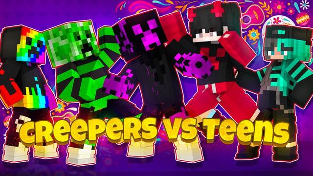 Thumbnail of the Minecraft Bedrock Marketplace product Creepers Vs Teens created by Atheris Games.