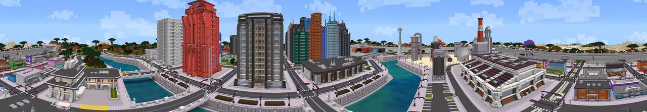 Panorama of the Minecraft Bedrock Marketplace product Interstellar Builder Mashup created by Atheris Games.