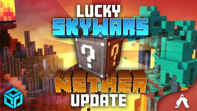 Thumbnail of the Minecraft Bedrock Marketplace product Lucky Skywars: Nether Update created by Atheris Games.