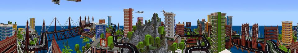 Panorama of the Minecraft Bedrock Marketplace product Mini City created by Atheris Games.