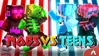 Thumbnail of the Minecraft Bedrock Marketplace product Mobs VS Teens created by Atheris Games.