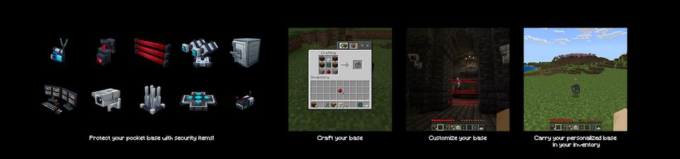Panorama of the Minecraft Bedrock Marketplace product Portable Hidden Bases created by Atheris Games.