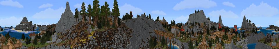Panorama of the Minecraft Bedrock Marketplace product Valhalla Mashup created by Atheris Games.