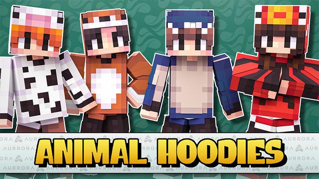 Thumbnail of the Minecraft Bedrock Marketplace product Animal Hoodies created by Aurrora.