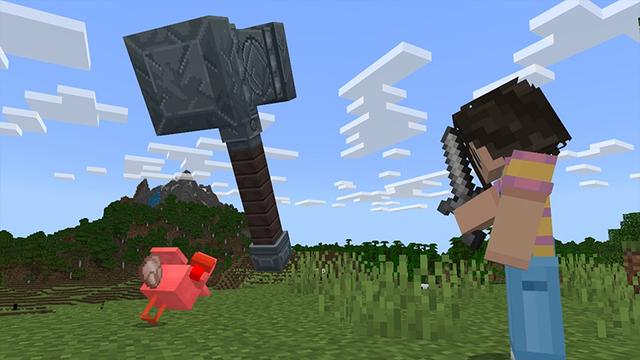 Screenshot of the Minecraft Bedrock Marketplace product Damage Effects created by Aurrora.
