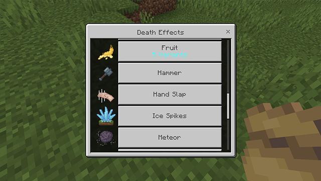 Screenshot of the Minecraft Bedrock Marketplace product Damage Effects created by Aurrora.