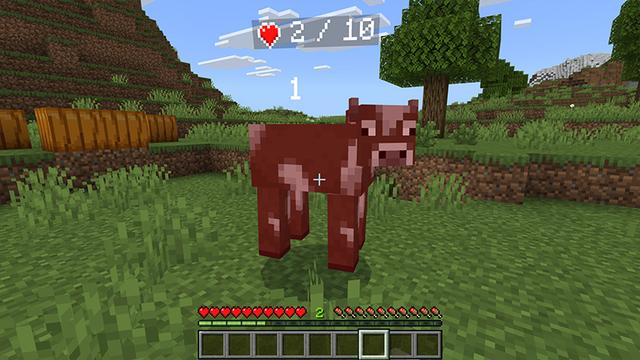 Screenshot of the Minecraft Bedrock Marketplace product Health Bars+ created by Aurrora.