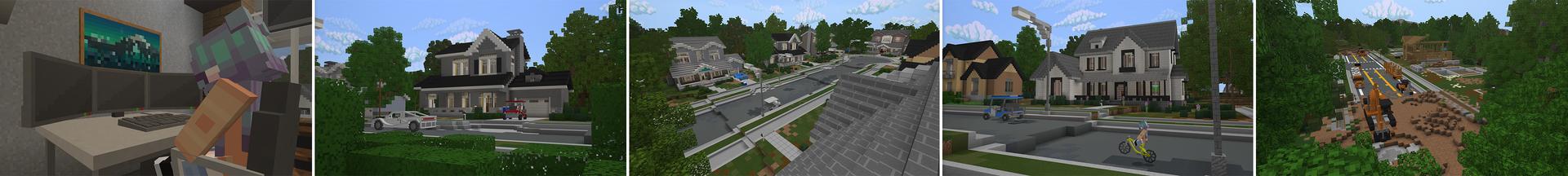 Panorama of the Minecraft Bedrock Marketplace product Modern Home - Roleplay created by Aurrora.