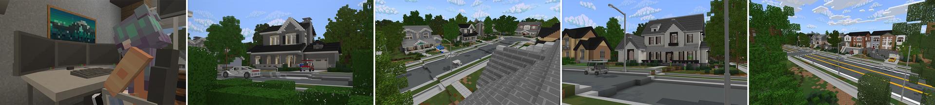 Panorama of the Minecraft Bedrock Marketplace product Modern Home - Roleplay created by Aurrora.