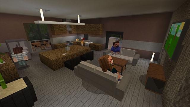 Screenshot of the Minecraft Bedrock Marketplace product Modern Home - Roleplay created by Aurrora.