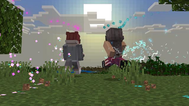 Screenshot of the Minecraft Bedrock Marketplace product PLAYER TRAILS created by Aurrora.