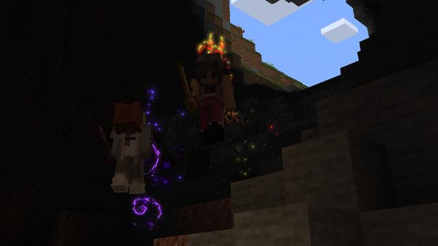 Screenshot of the Minecraft Bedrock Marketplace product PLAYER TRAILS created by Aurrora.