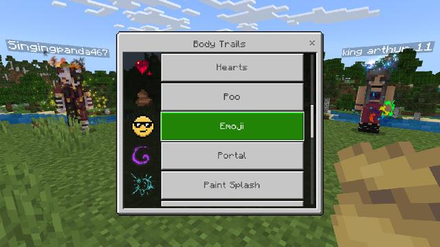 Screenshot of the Minecraft Bedrock Marketplace product PLAYER TRAILS created by Aurrora.