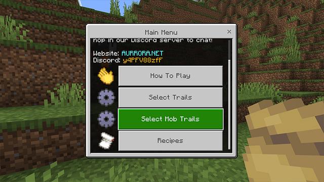 Screenshot of the Minecraft Bedrock Marketplace product PLAYER TRAILS created by Aurrora.