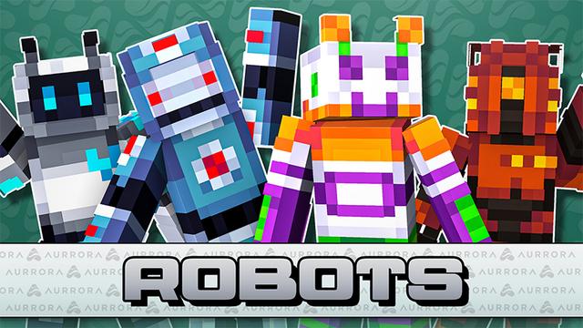 Thumbnail of the Minecraft Bedrock Marketplace product Robots created by Aurrora.