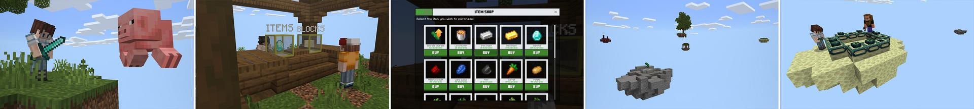 Panorama of the Minecraft Bedrock Marketplace product Skyblock created by Aurrora.