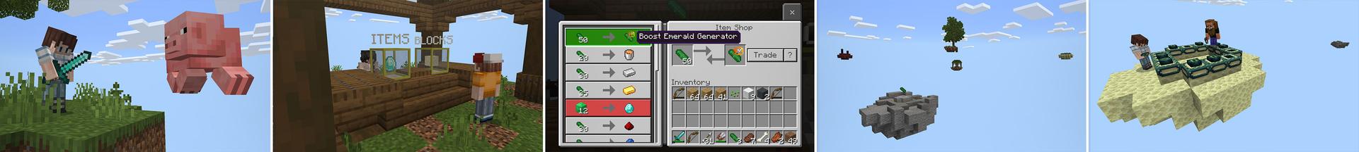 Panorama of the Minecraft Bedrock Marketplace product Skyblock created by Aurrora.
