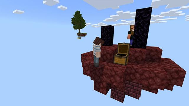 Screenshot of the Minecraft Bedrock Marketplace product Skyblock created by Aurrora.