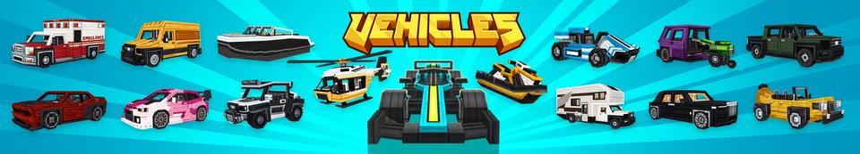Panorama of the Minecraft Bedrock Marketplace product Vehicles created by Aurrora.