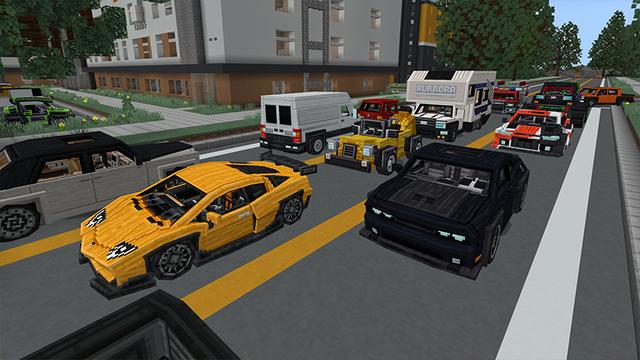 Screenshot of the Minecraft Bedrock Marketplace product Vehicles created by Aurrora.
