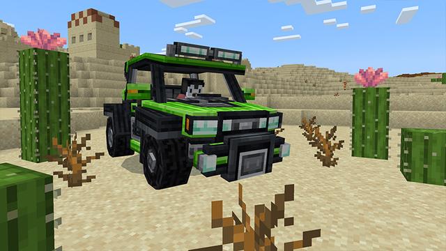 Screenshot of the Minecraft Bedrock Marketplace product Vehicles created by Aurrora.