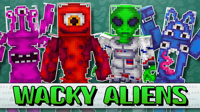 Thumbnail of the Minecraft Bedrock Marketplace product Wacky Aliens created by Aurrora.
