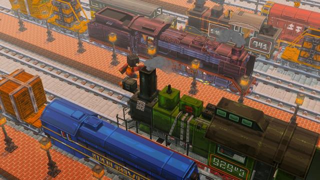 Screenshot of the Minecraft Bedrock Marketplace product TRAINS Add-On created by Aymeric Pierre.