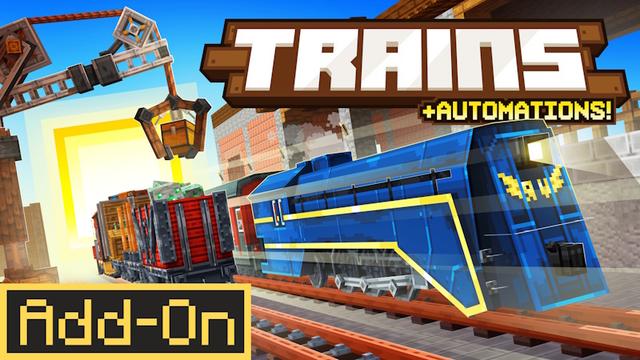Thumbnail of the Minecraft Bedrock Marketplace product TRAINS Add-On created by Aymeric Pierre.