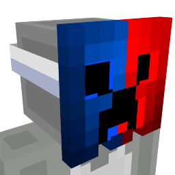 Thumbnail of the Minecraft Bedrock Marketplace product Red & Blue Creeper Mask created by Azerus Team.