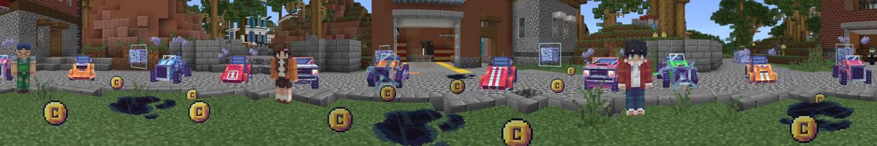 Panorama of the Minecraft Bedrock Marketplace product Car Racing created by BBB Studios.