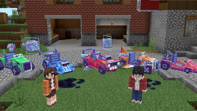 Screenshot of the Minecraft Bedrock Marketplace product Car Racing created by BBB Studios.