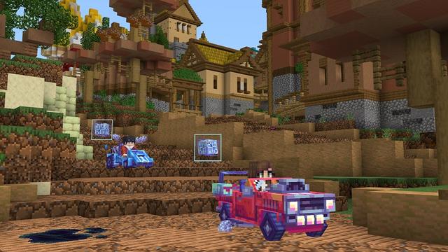 Screenshot of the Minecraft Bedrock Marketplace product Car Racing created by BBB Studios.