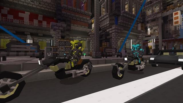 Screenshot of the Minecraft Bedrock Marketplace product Cyberpunk created by BBB Studios.