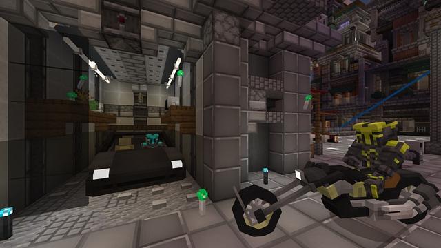 Screenshot of the Minecraft Bedrock Marketplace product Cyberpunk created by BBB Studios.