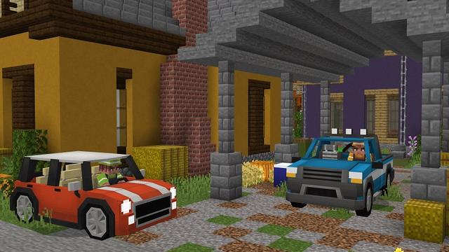 Screenshot of the Minecraft Bedrock Marketplace product Fall City created by BBB Studios.