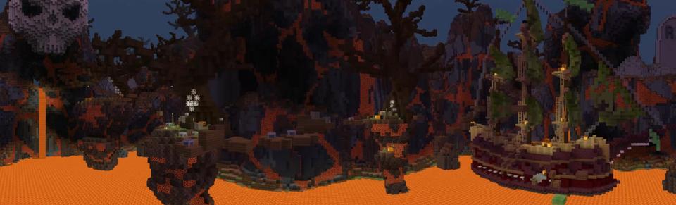Panorama of the Minecraft Bedrock Marketplace product Halloween Death Run created by BBB Studios.