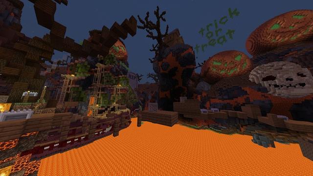 Screenshot of the Minecraft Bedrock Marketplace product Halloween Death Run created by BBB Studios.