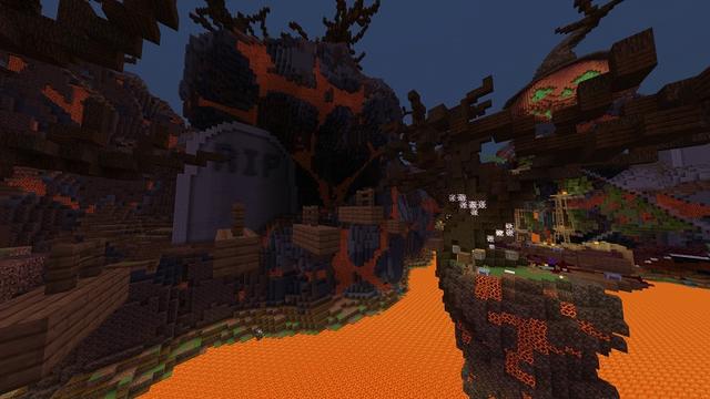 Screenshot of the Minecraft Bedrock Marketplace product Halloween Death Run created by BBB Studios.
