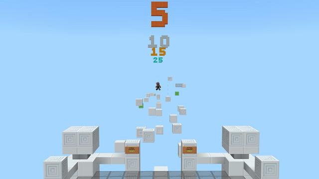 Screenshot of the Minecraft Bedrock Marketplace product Infinity Parkour created by BBB Studios.