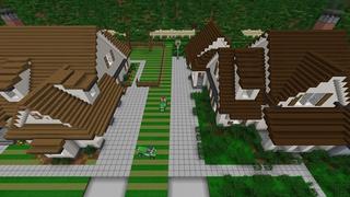Screenshot of the Minecraft Bedrock Marketplace product Lawn Mower Simulator created by BBB Studios.